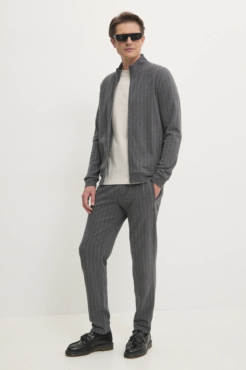 Бавовняна футболка Calvin Klein Jeans чоловіча колір бежевий однотонна J30J326159