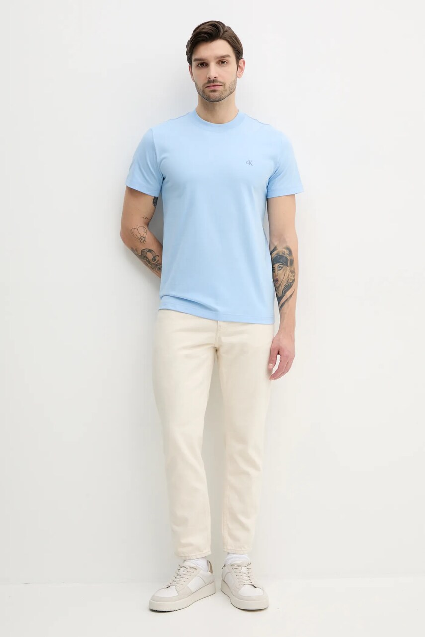 Бавовняна футболка Calvin Klein Jeans чоловіча однотонна J30J326683