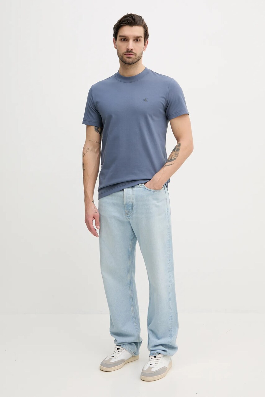 Бавовняна футболка Calvin Klein Jeans чоловіча однотонна J30J326683