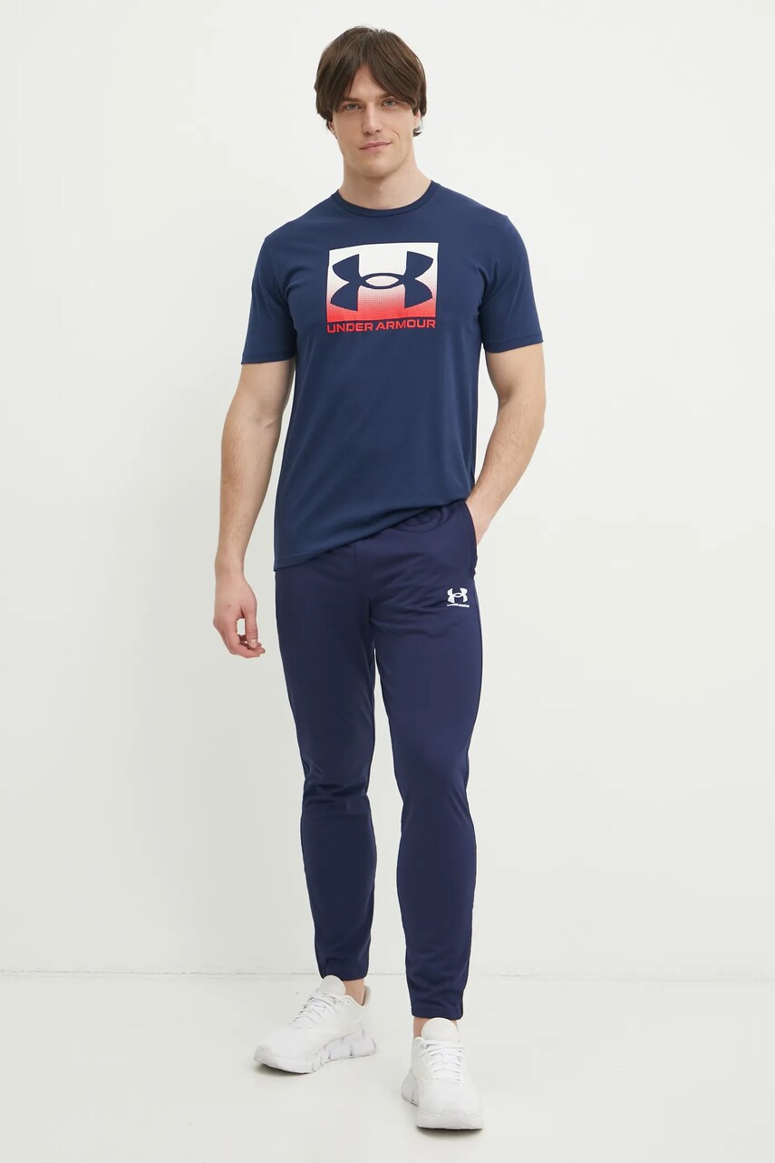 Футболка Under Armour BOXED SPORTS UPDATED чоловіча колір синій з принтом 1386793