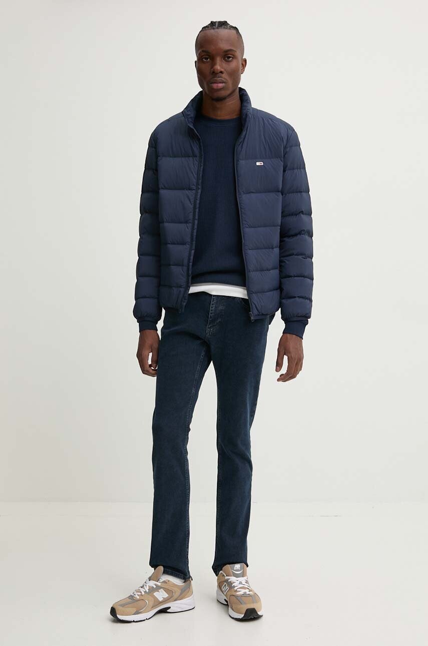 Лонгслів Tommy Jeans чоловічий колір синій однотонний DM0DM19216