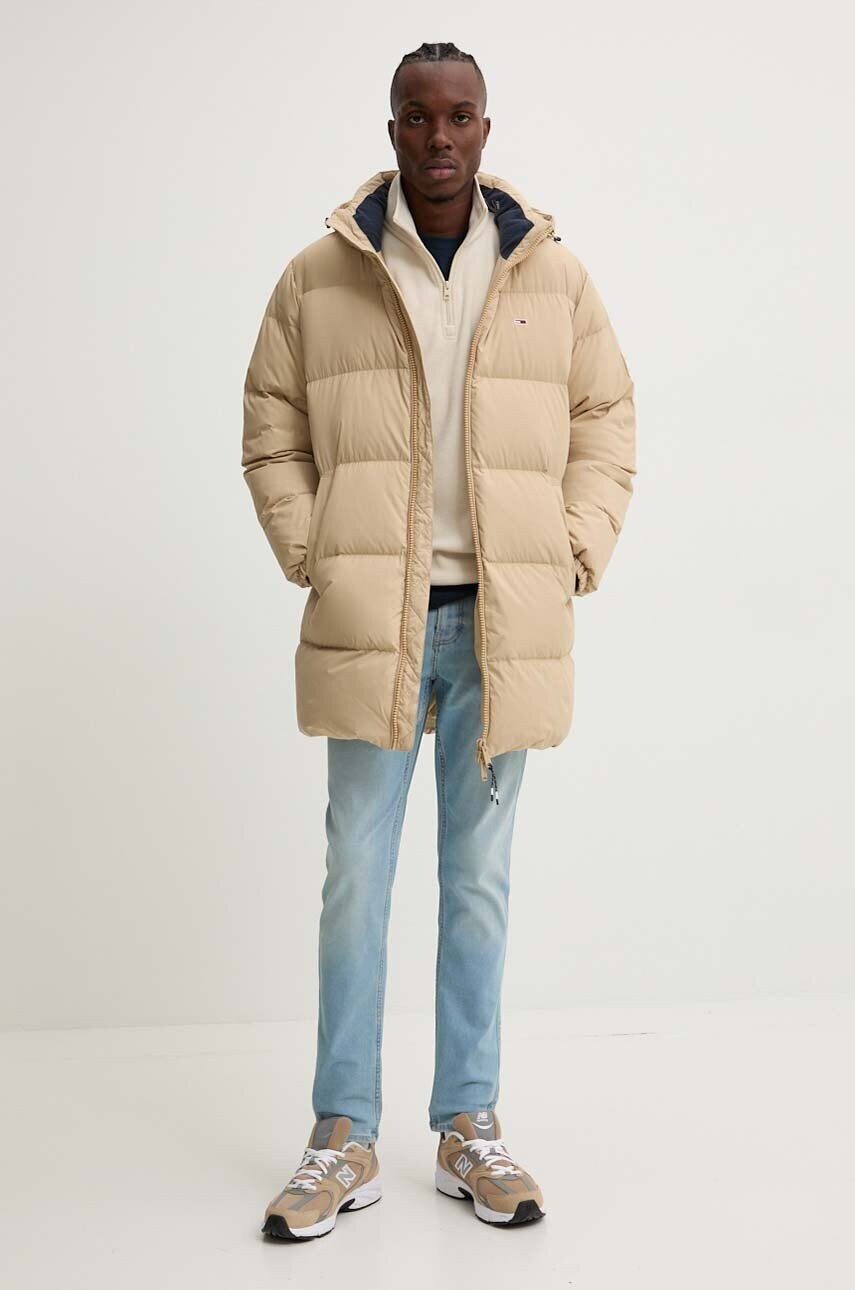 Бавовняна футболка Tommy Jeans чоловіча колір синій з аплікацією DM0DM19694