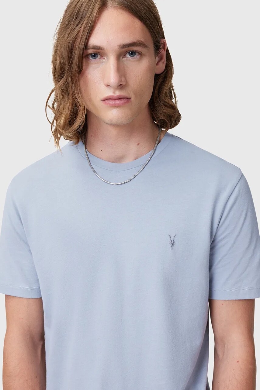 Бавовняна футболка AllSaints BRACE чоловічий однотонний M030JB