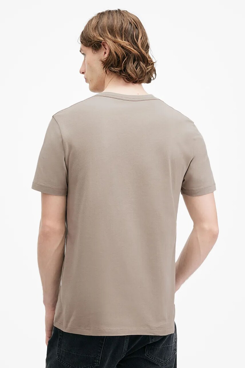 Бавовняна футболка AllSaints BRACE чоловічий колір сірий однотонний M030JB
