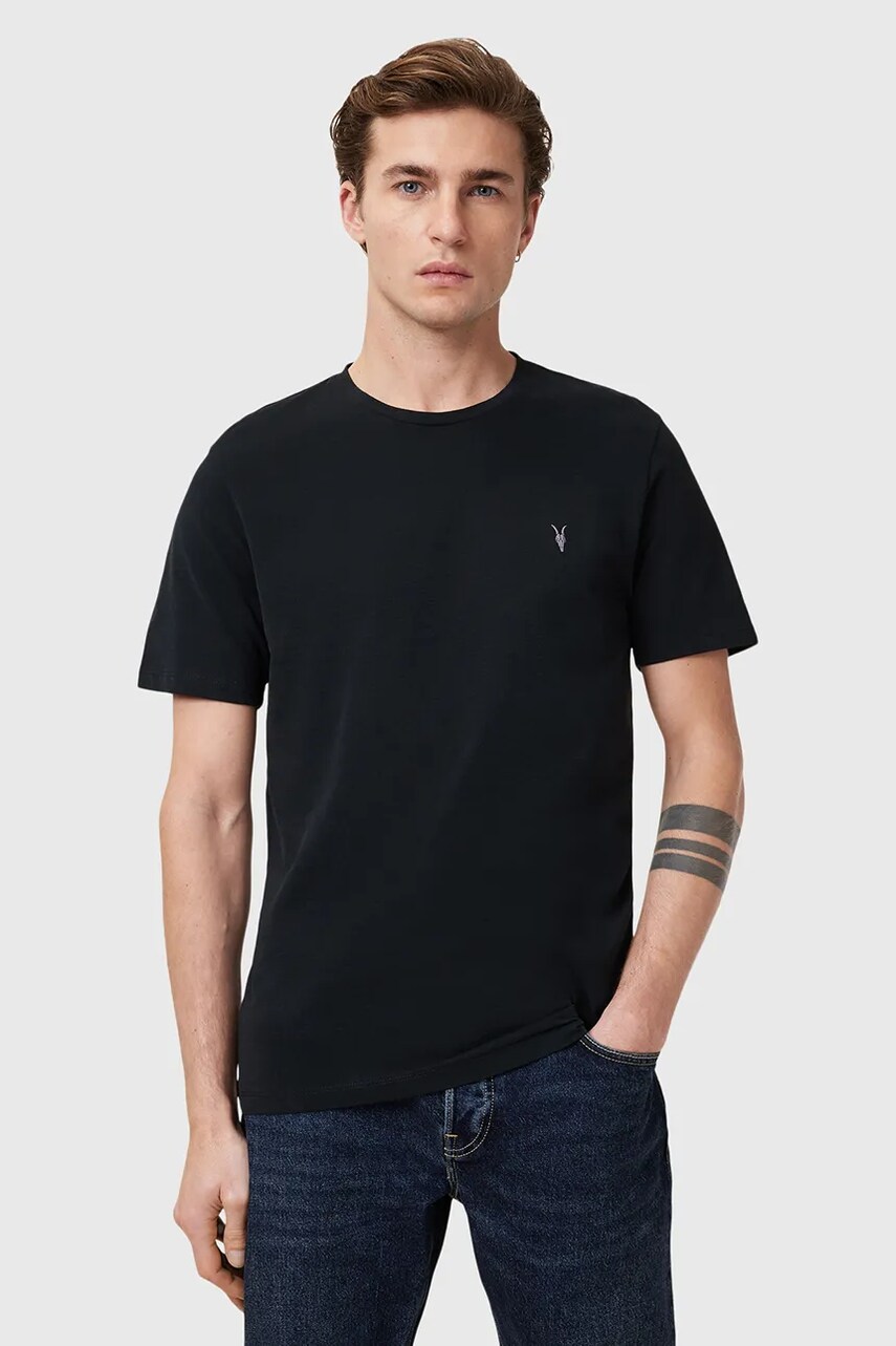 Бавовняна футболка AllSaints BRACE 3-pack чоловіча однотонна M031JB