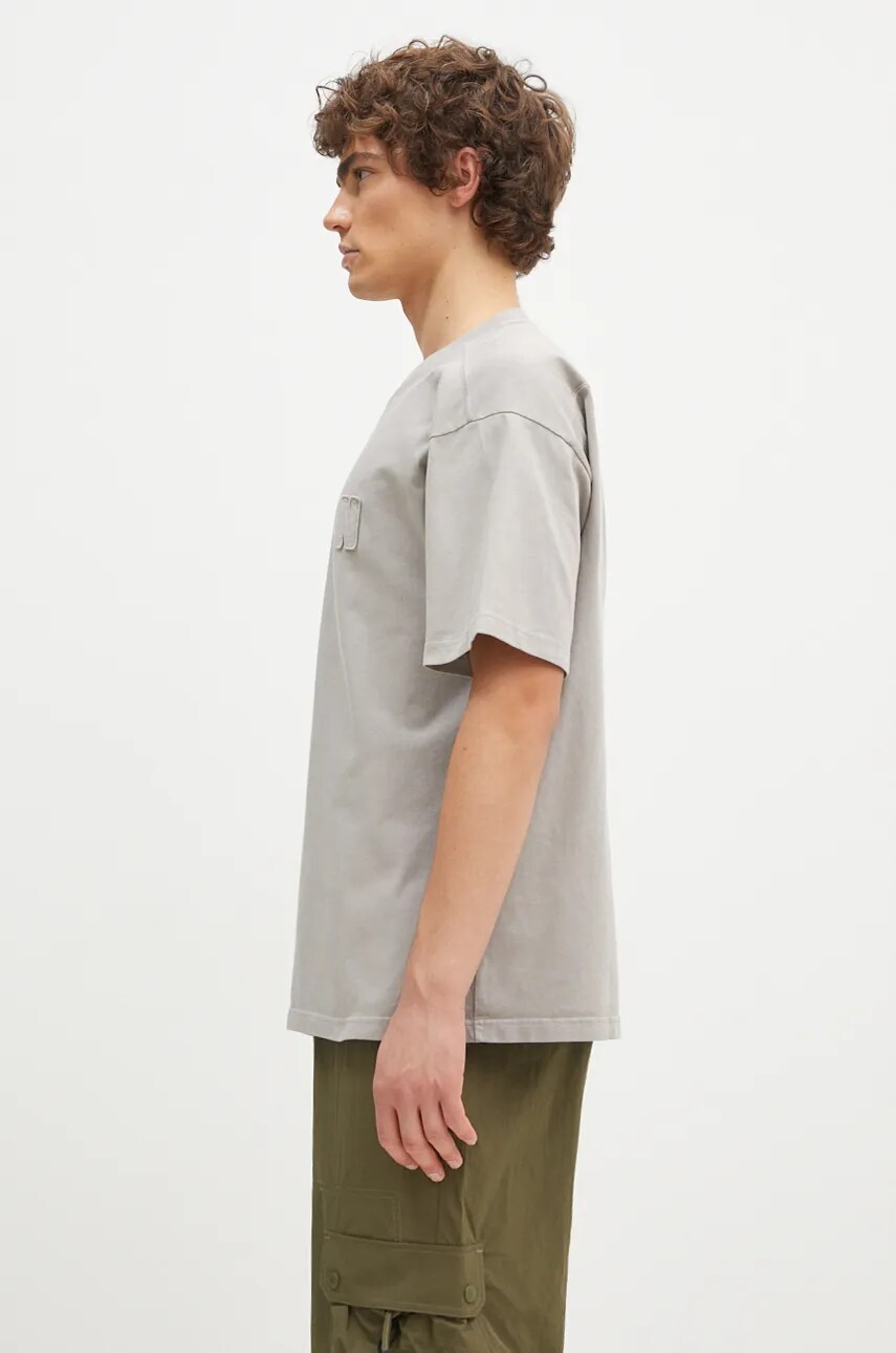 Бавовняна футболка Norse Projects Simon Loose Organic Heavy Jersey N Patch чоловіча колір сірий однотонна N01.0667.1071