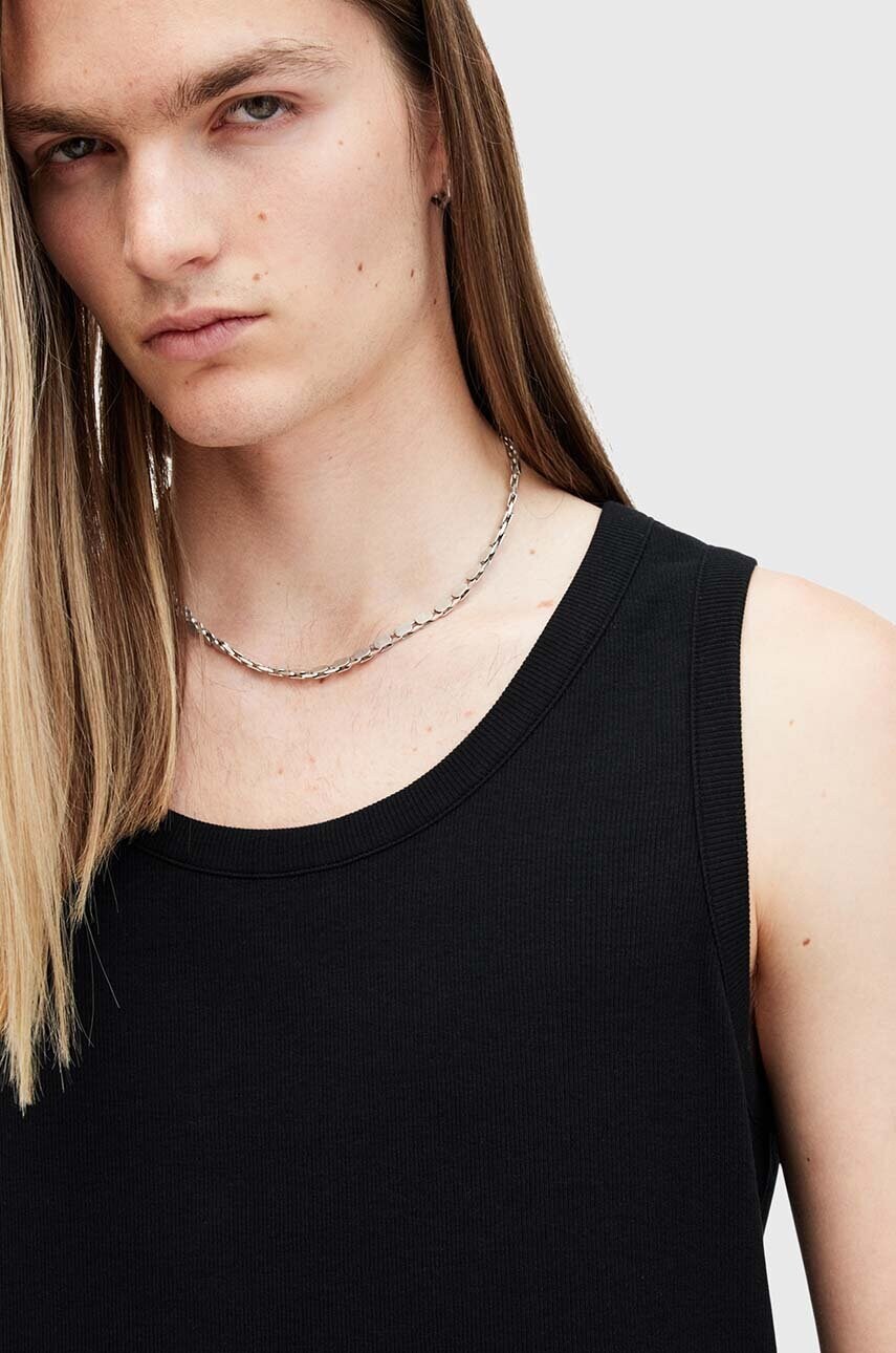 Бавовняний топ AllSaints EDWARDS VEST колір чорний M008JB