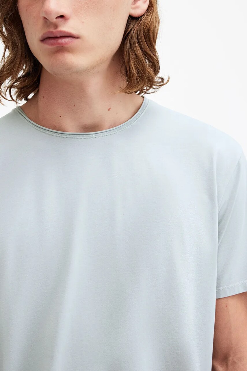 Бавовняна футболка AllSaints BODEGA SS CREW чоловіча колір чорний однотонний M026JB