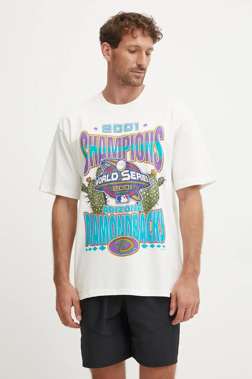 Бавовняна футболка 47 brand MLB Arizona Diamondbacks колір бежевий з принтом BU029TMYIHQ632880SS