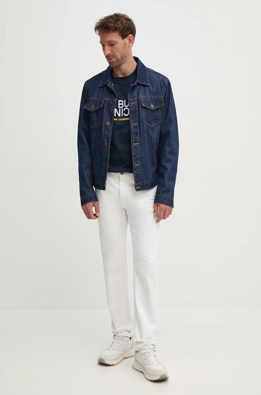 Бавовняна футболка Red Bull Racing x Pepe Jeans Red Bull Racing x Pepe Jeans колір синій з принтом RU500002