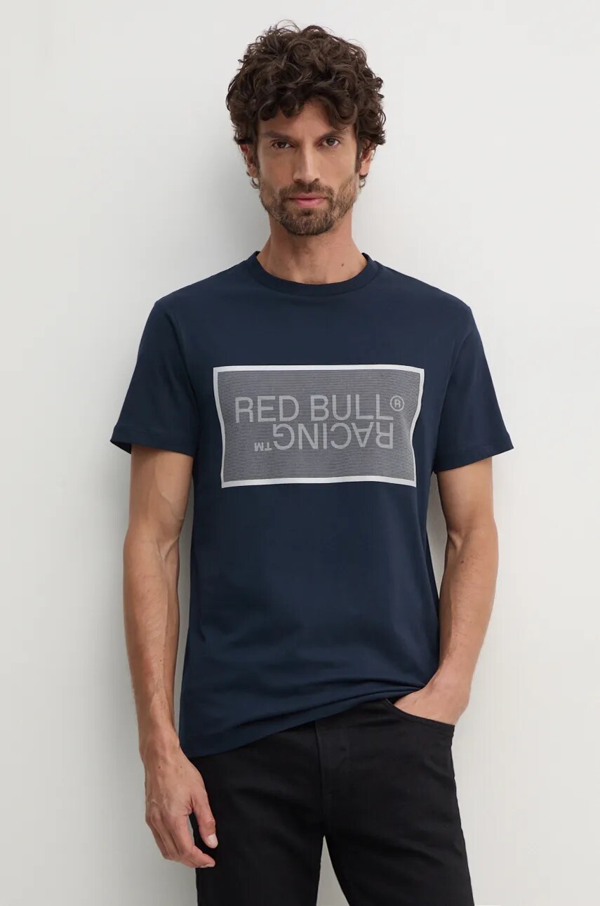 Бавовняна футболка Red Bull Racing x Pepe Jeans Red Bull Racing x Pepe Jeans колір синій з принтом RU500004