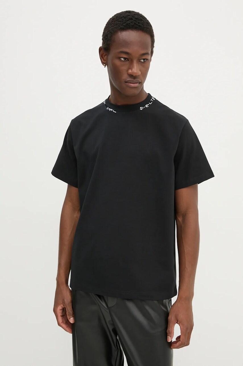 Футболка Heliot Emil колір чорний однотонна AW24.M.09.127.BLK01