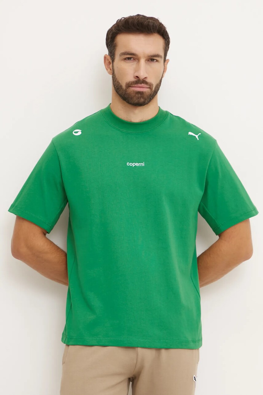 Бавовняна футболка Coperni x Puma колір зелений однотонна 628305