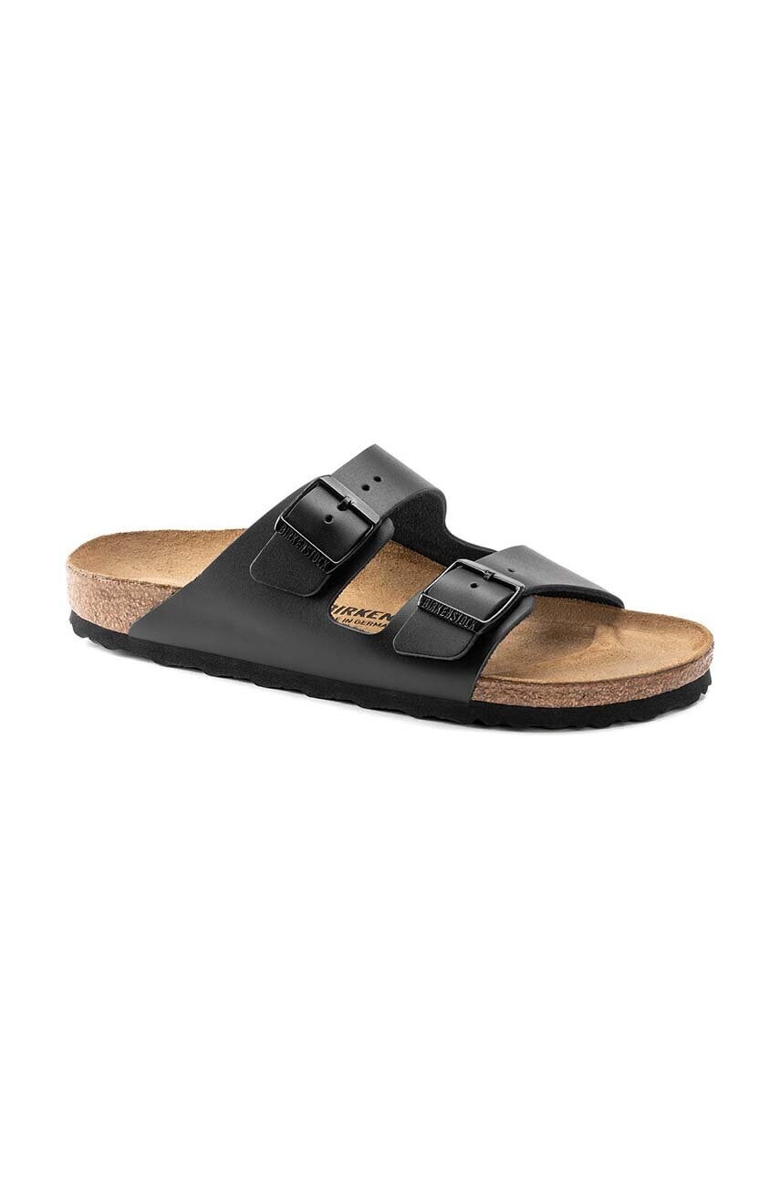 Шкіряні шльопанці Birkenstock Arizona колір чорний 51193