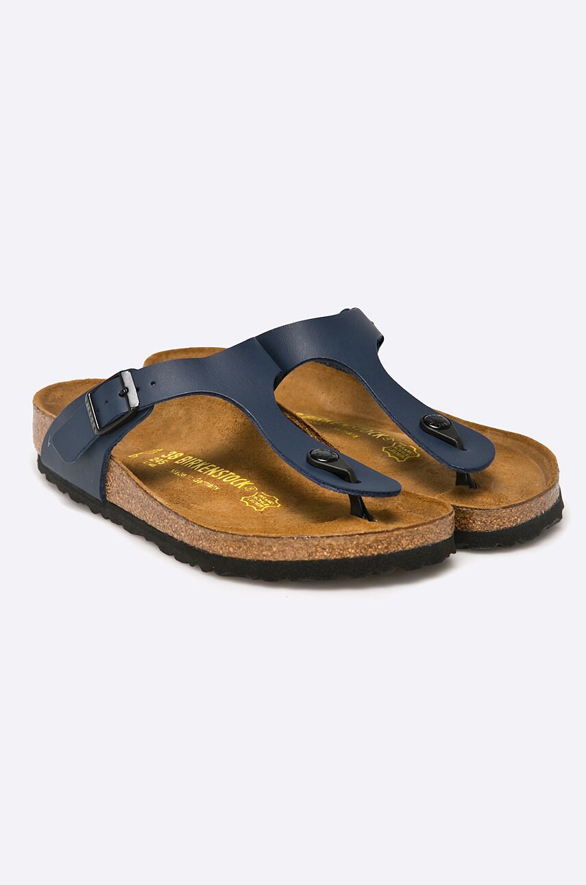 В'єтнамки Birkenstock Gizeh жіночі колір синій на плоскому ходу 143621