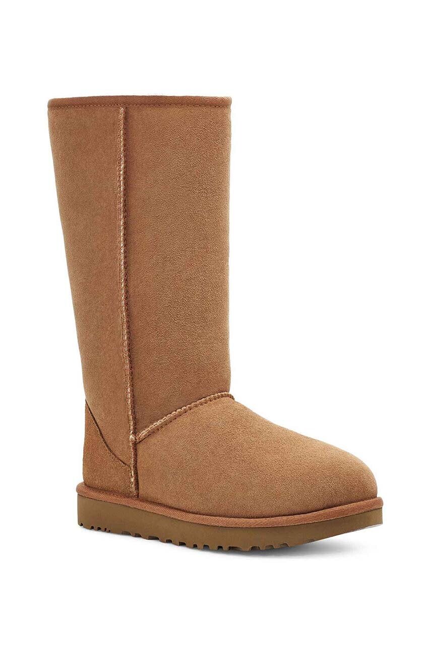 Замшеві чоботи UGG жіночі колір коричневий