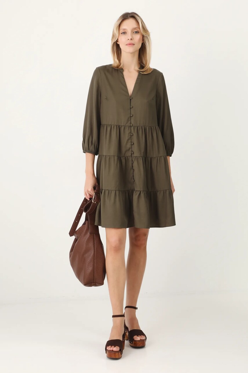 Сукня Medicine колір зелений mini oversize