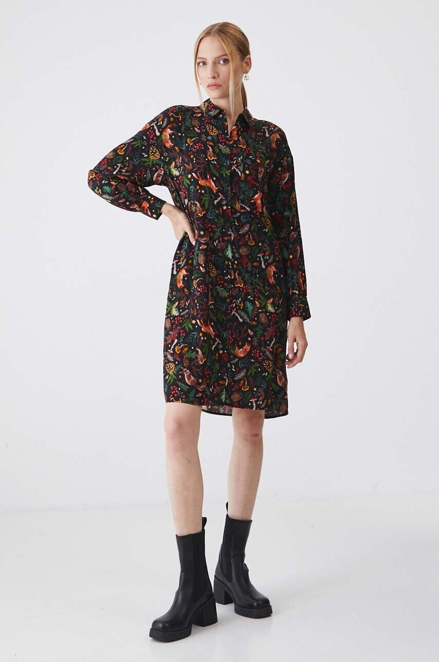 Сукня Medicine колір чорний mini oversize
