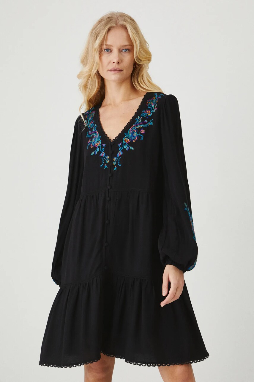 Сукня Medicine колір чорний mini oversize