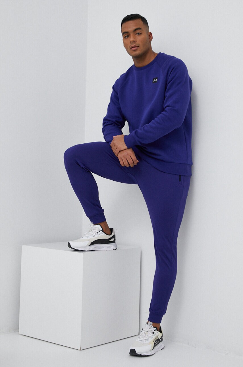 Спортивні штани Under Armour колір зелений однотонні