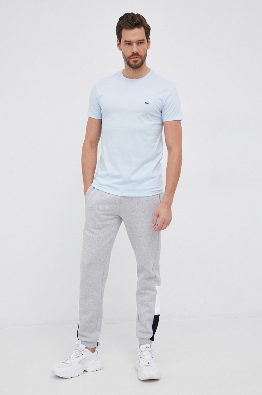 Бавовняна футболка Lacoste однотонний TH6709-001.