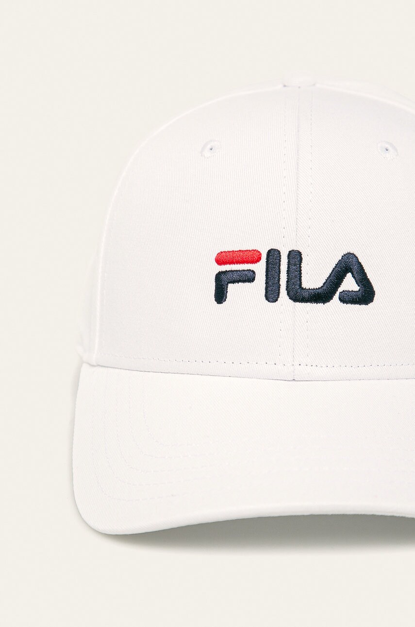 Кепка Fila колір білий з аплікацією