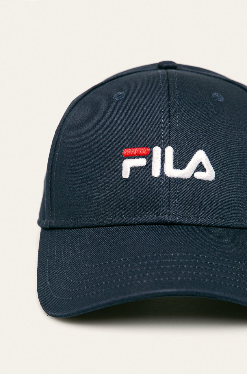 Кепка Fila колір синій з аплікацією