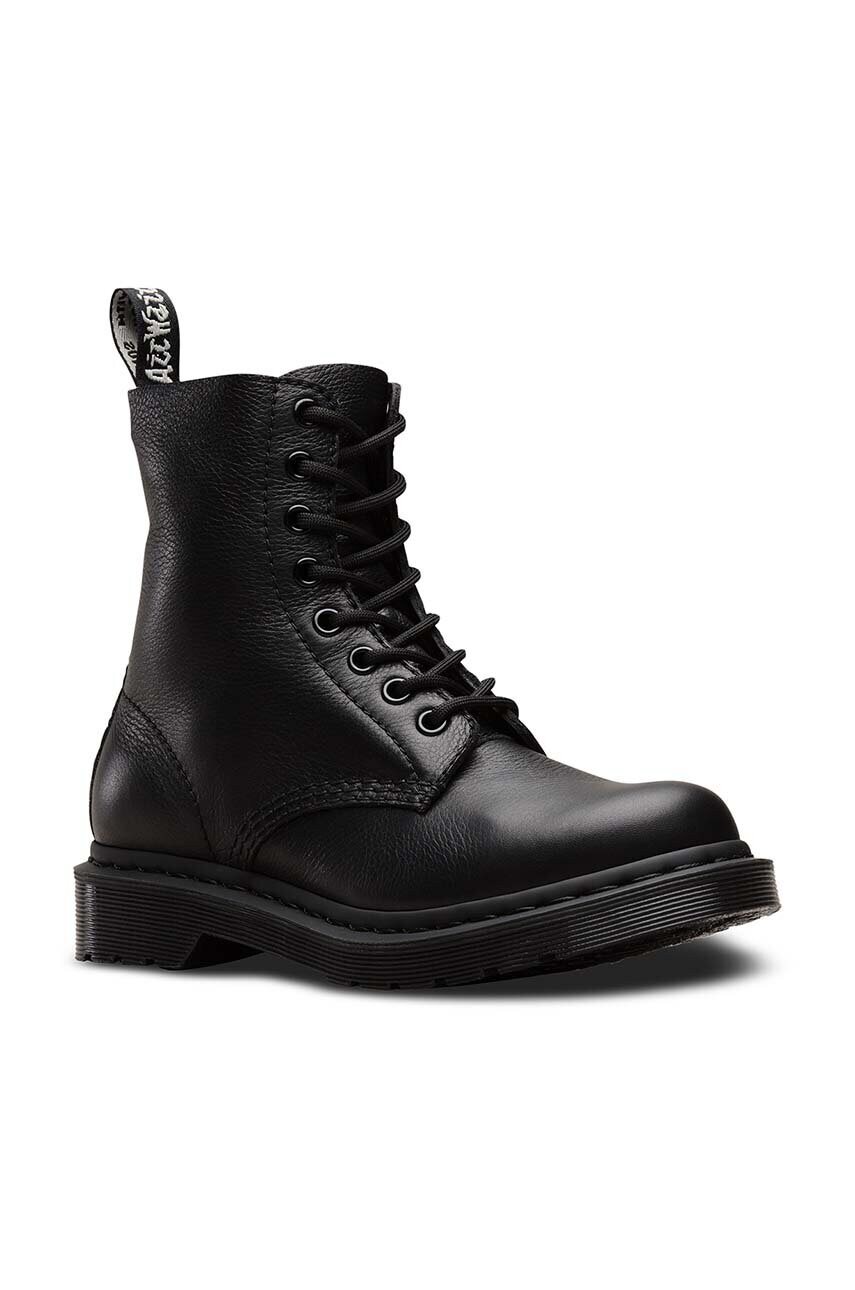Шкіряні черевики Dr. Martens 1460 Pascal MONO жіночі колір чорний на плоскому ходу 24479001-BLACK