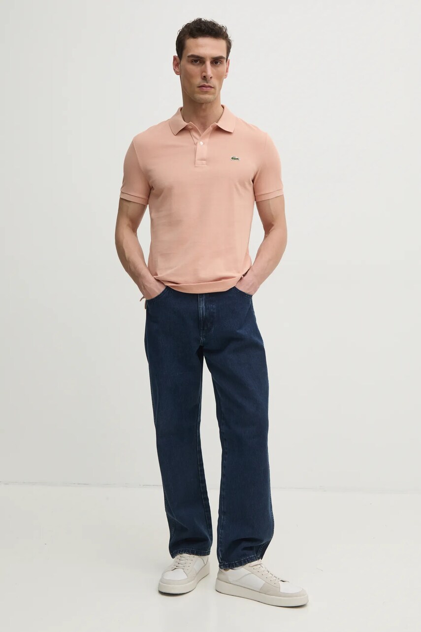 Бавовняне поло Lacoste колір білий однотонне PH4012