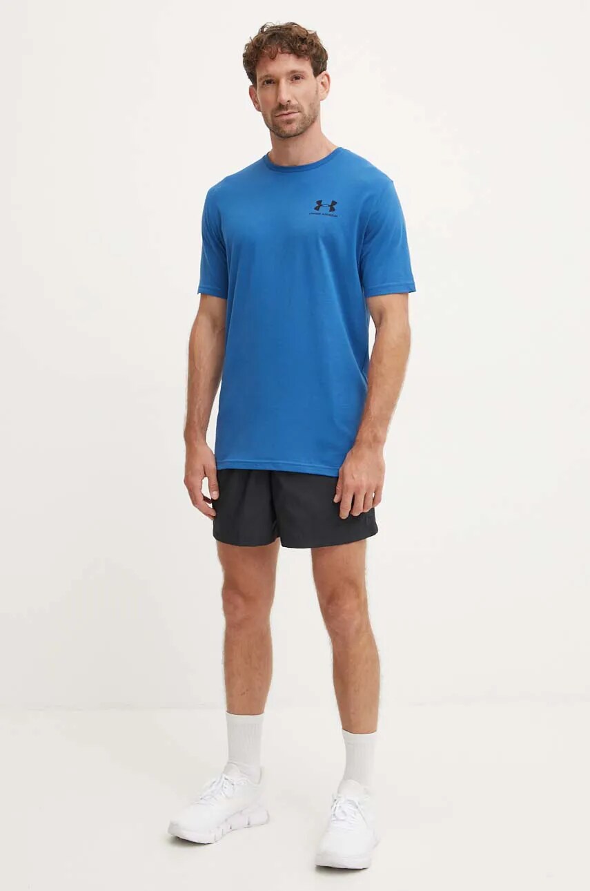 Футболка Under Armour SPORTSTYLE LEFT CHEST чоловічий колір синій однотонний 1326799