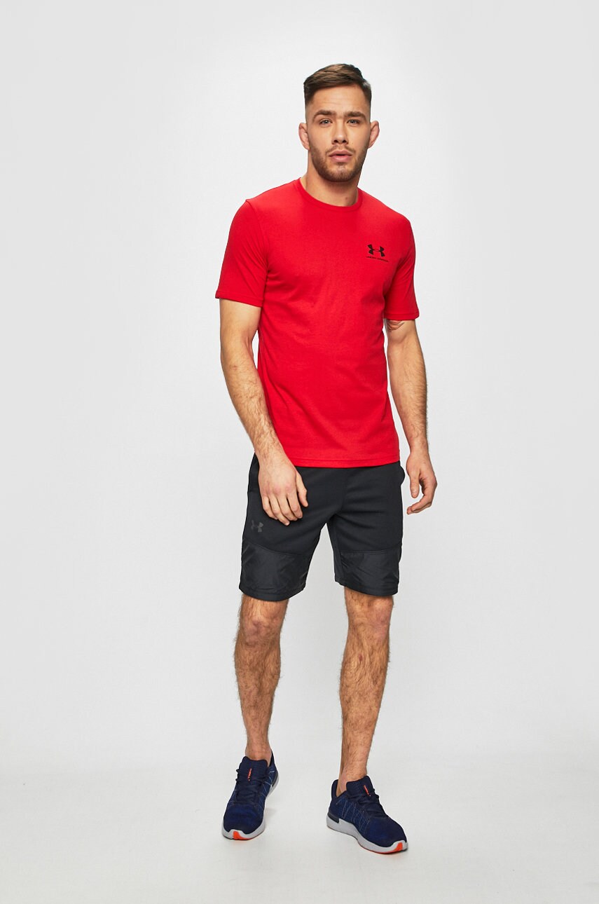 Футболка Under Armour SPORTSTYLE LEFT CHEST чоловічий колір червоний однотонний 1326799