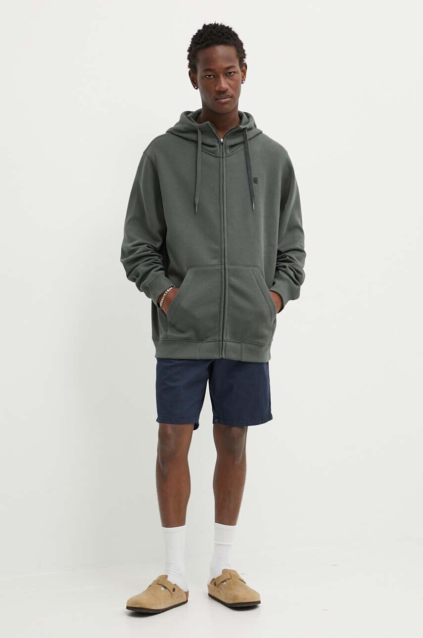 Кофта G-Star Raw чоловіча з капюшоном однотонна