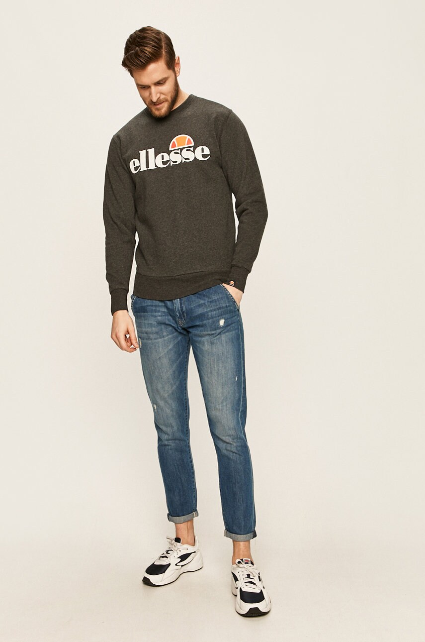 Кофта Ellesse чоловіча колір сірий візерунок SHC07930-DARKGREYMA