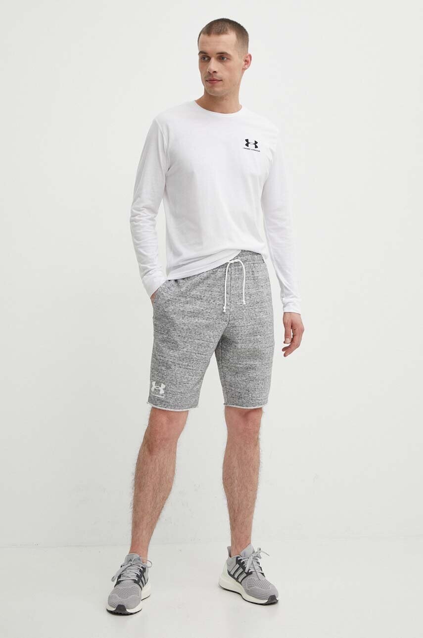 Лонгслів Under Armour чоловічий колір чорний з принтом 1329585