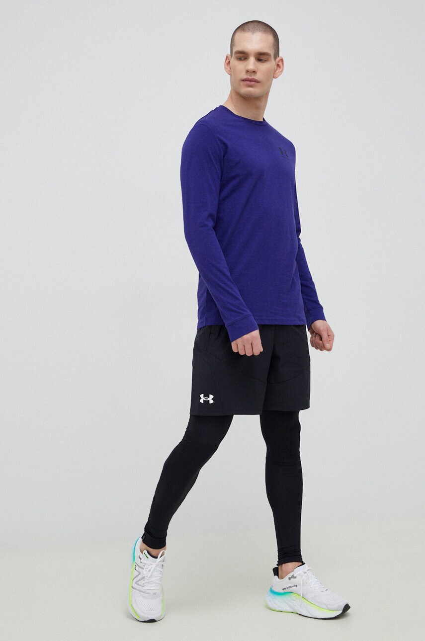 Лонгслів Under Armour чоловічий колір фіолетовий з принтом 1329585-036