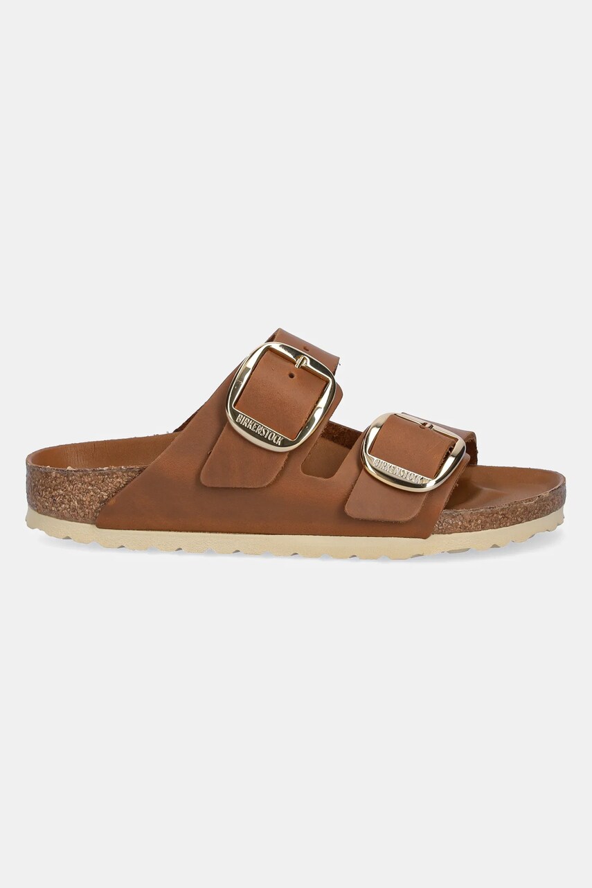 Шкіряні шльопанці Birkenstock Arizona Big Buckle жіночі колір коричневий 1011073