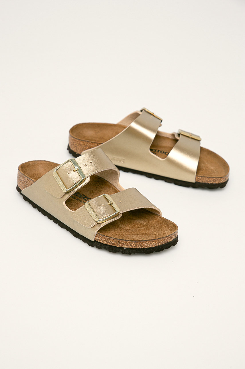 Шльопанці Birkenstock Arizona жіночі колір золотий 1016111