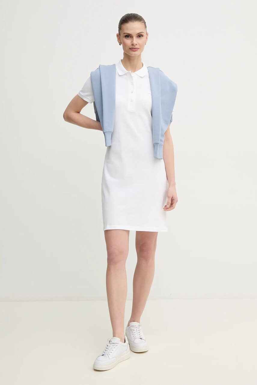 Сукня Lacoste колір білий mini пряма EF5473-001