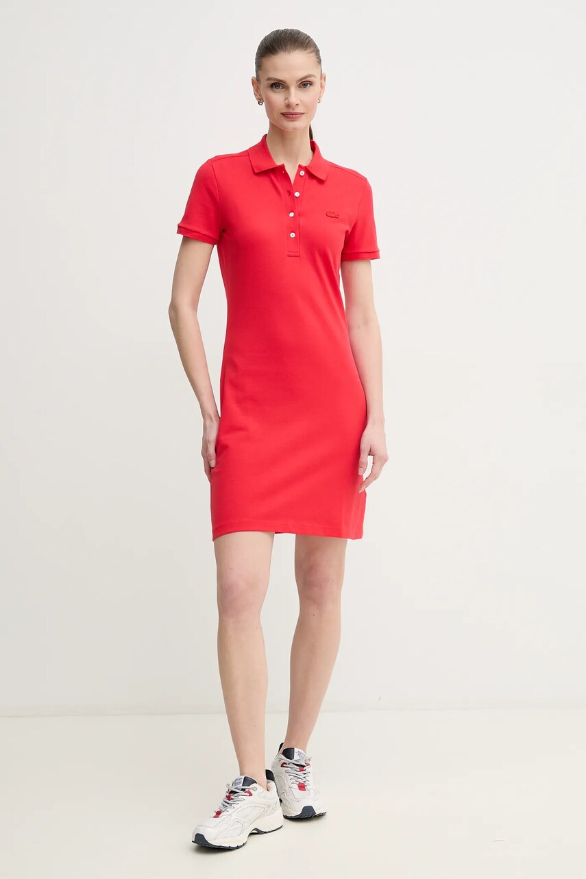 Сукня Lacoste колір червоний mini пряма
