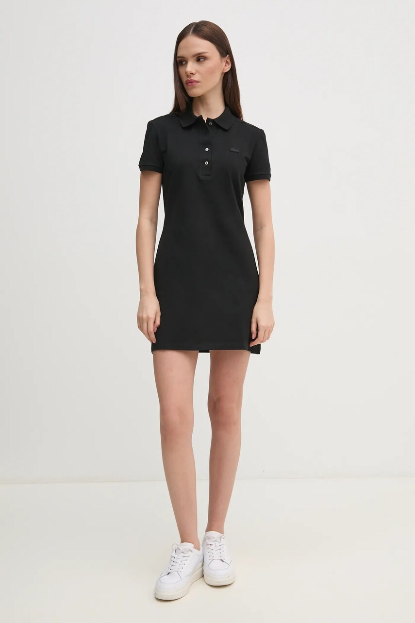 Сукня Lacoste колір чорний mini пряма EF5473-001