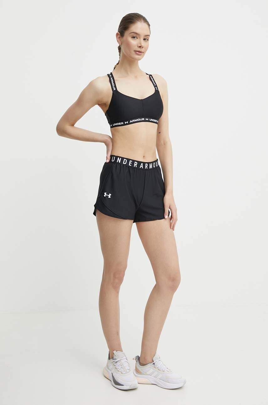 Шорти для тренувань Under Armour Play Up 3.0 колір чорний з принтом середня посадка