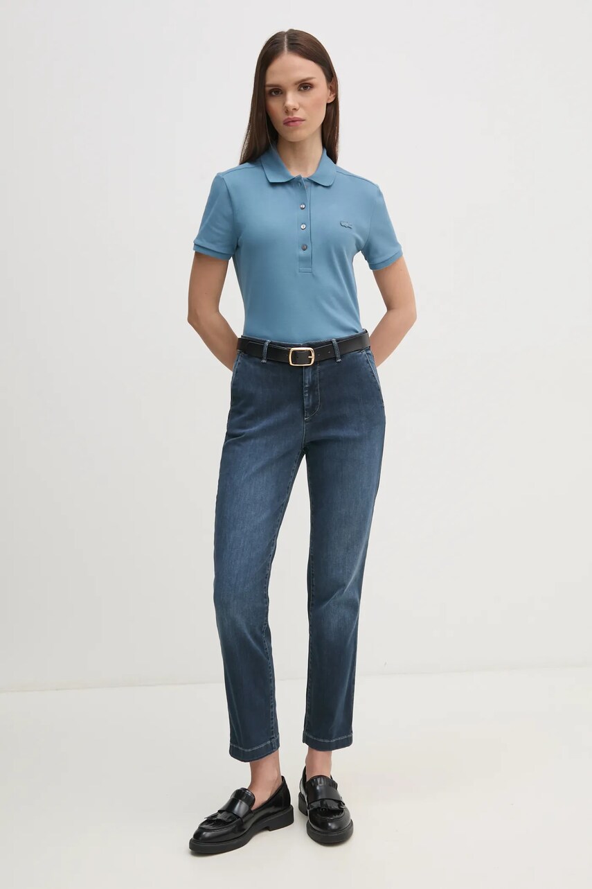 Поло Lacoste жіноче колір білий PF5462