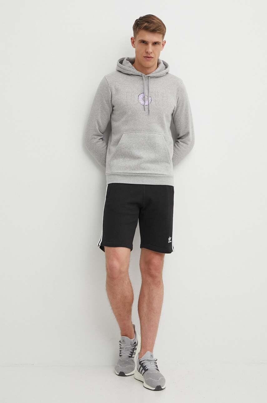 Кофта adidas Originals чоловіча колір сірий з аплікацією