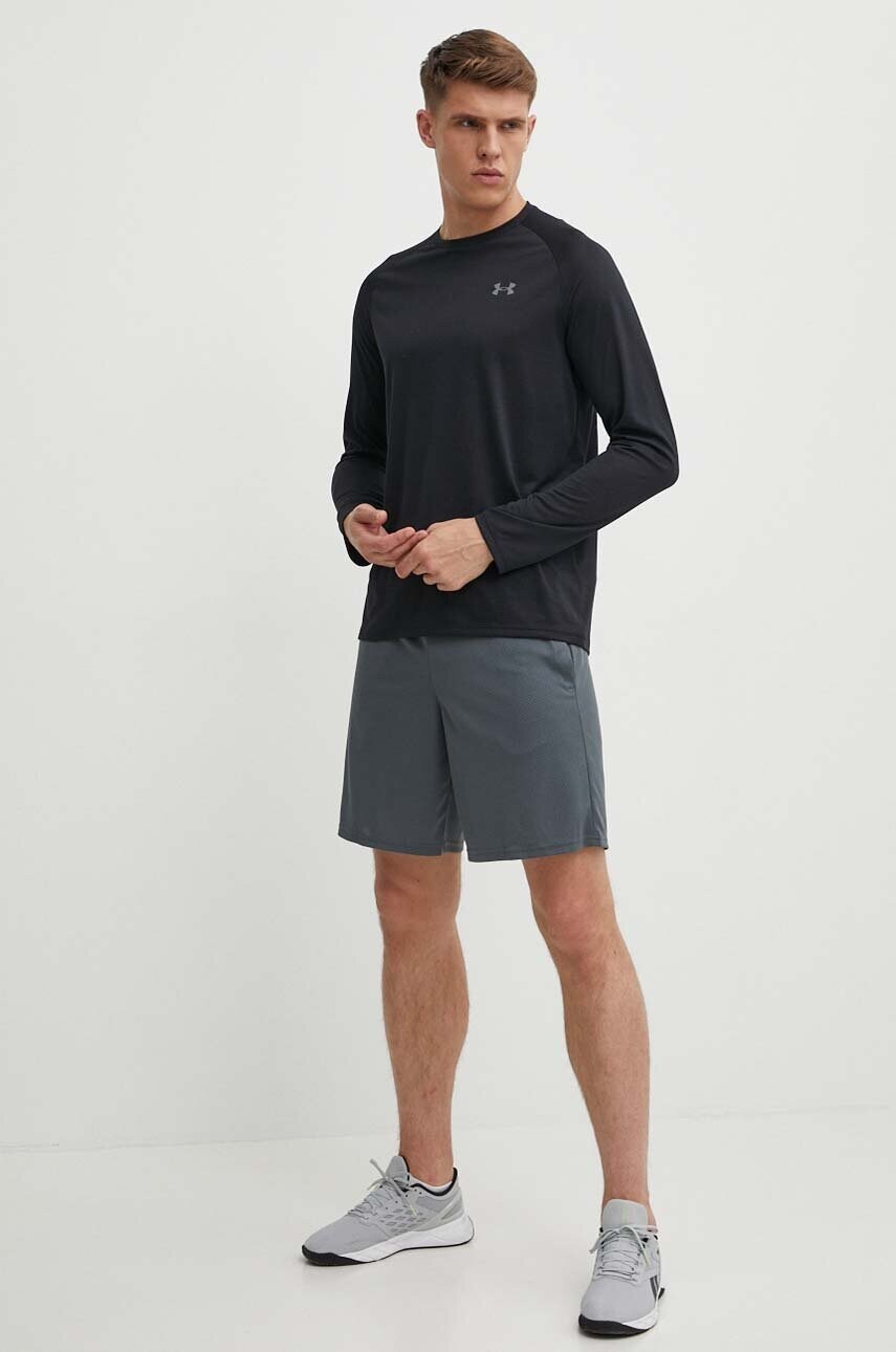 Лонгслів для тренувань Under Armour Tech 2.0 колір чорний однотонний