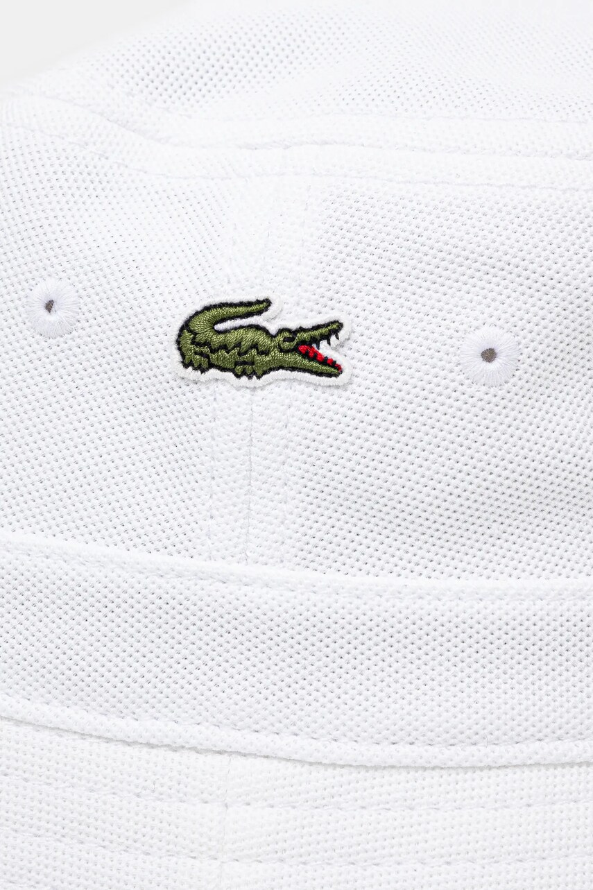 Бавовняний капелюх Lacoste колір білий з бавовни RK2056