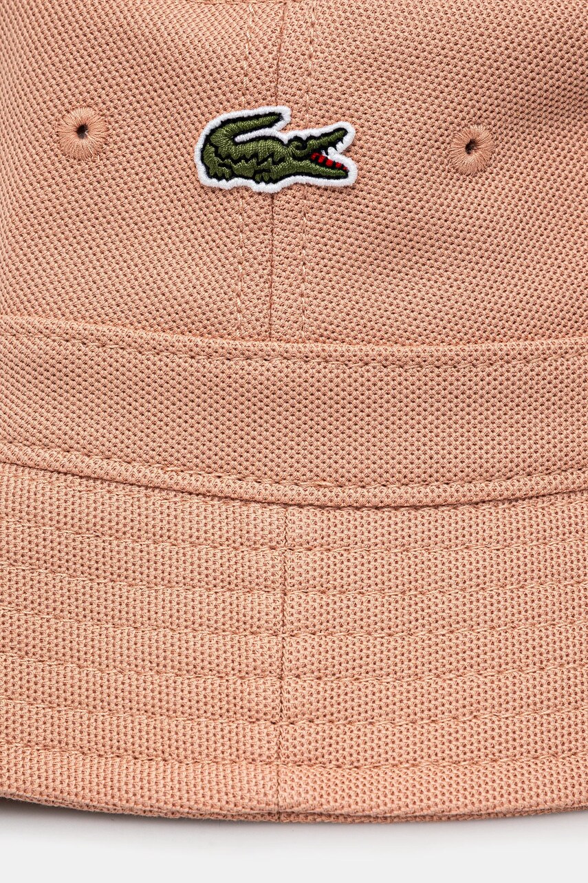 Бавовняний капелюх Lacoste колір рожевий з бавовни RK2056