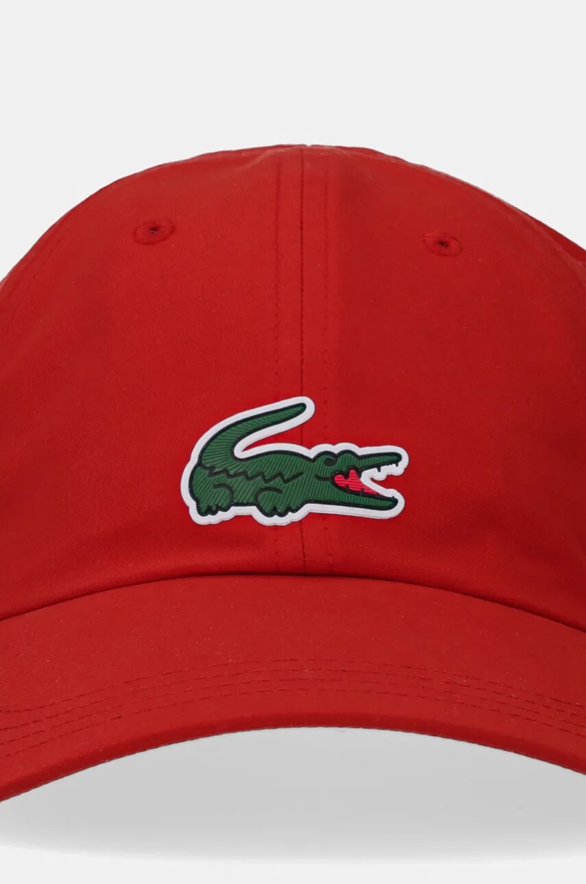 Кепка Lacoste колір червоний з аплікацією RK2450