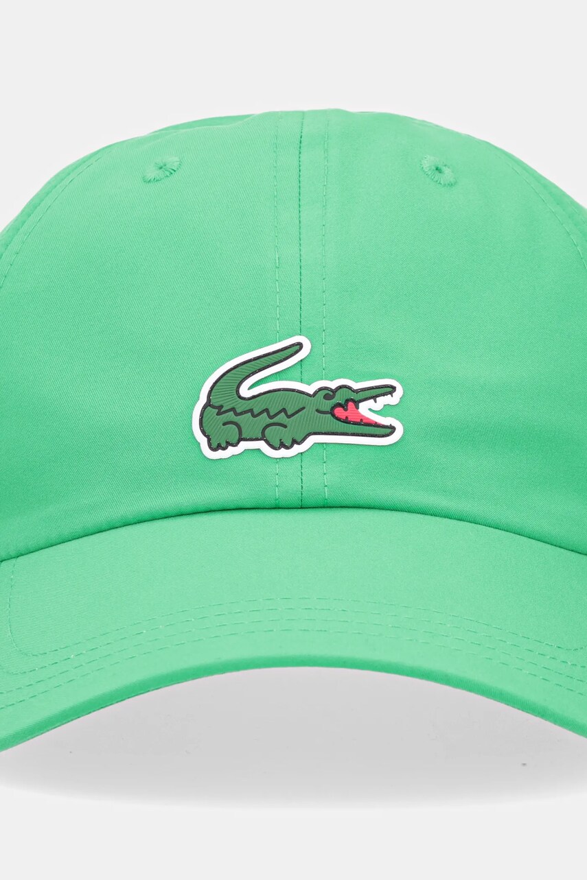 Кепка Lacoste колір зелений з аплікацією RK2450