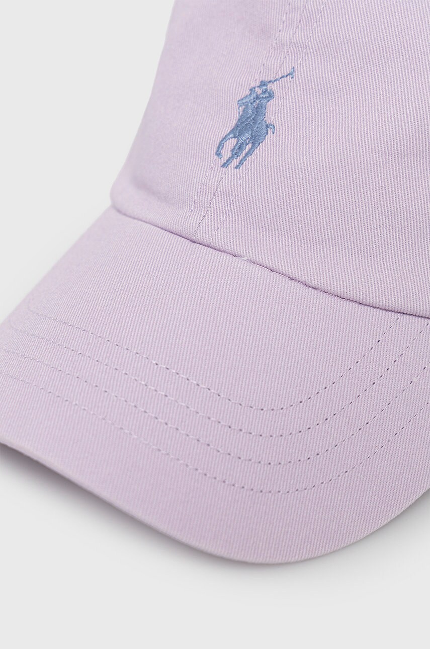 Кепка Polo Ralph Lauren колір рожевий гладка