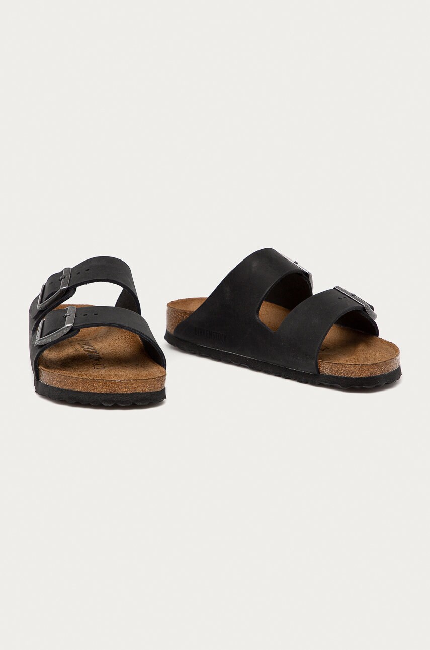 Шльопанці з нубуку Birkenstock Arizona колір чорний 552113